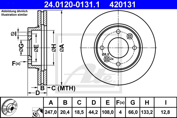 ATE 24.0120-0131.1 Discofreno