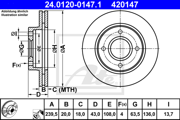 ATE 24.0120-0147.1 Brzdový...