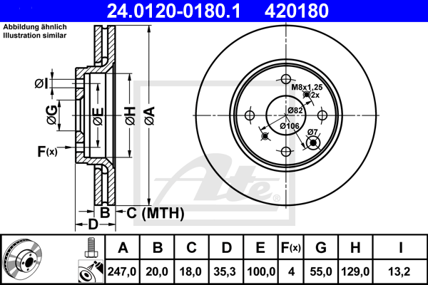 ATE 24.0120-0180.1 Discofreno