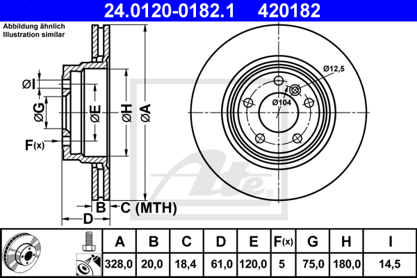 ATE 24.0120-0182.1 Brzdový...