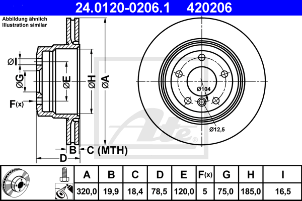 ATE 24.0120-0206.1 Brzdový...