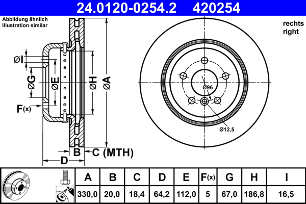 ATE 24.0120-0254.2 Brake...