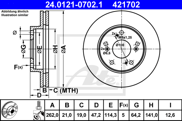 ATE 24.0121-0702.1 Discofreno