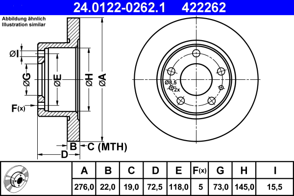 ATE 24.0122-0262.1 Disque...