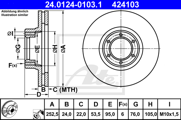 ATE 24.0124-0103.1 Brzdový...