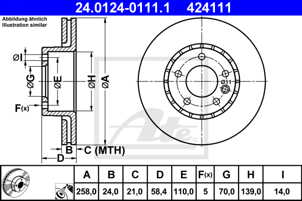 ATE 24.0124-0111.1 Brzdový...