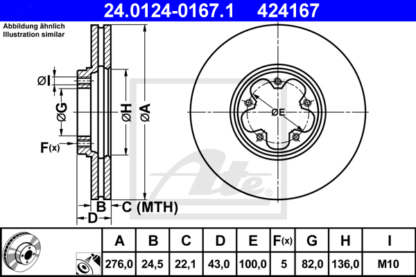 ATE 24.0124-0167.1 Discofreno