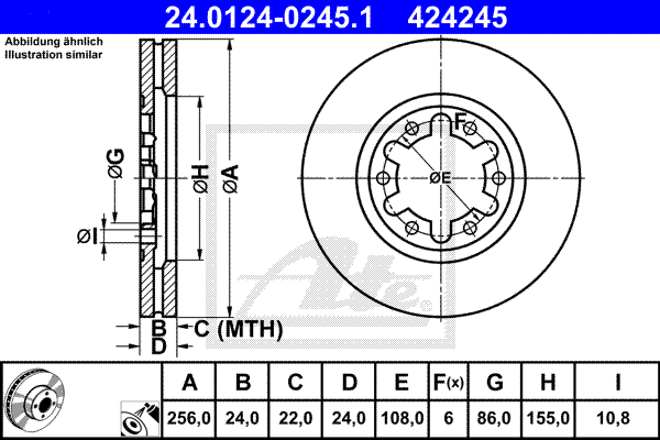 ATE 24.0124-0245.1 Brzdový...