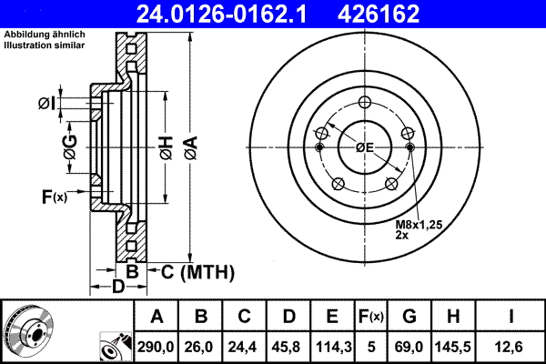 ATE 24.0126-0162.1 Disque...