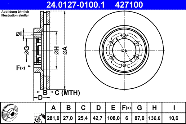 ATE 24.0127-0100.1 Brake...