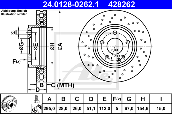 ATE 24.0128-0262.1 Brzdový...