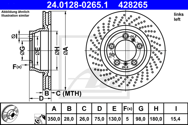 ATE 24.0128-0265.1 Brzdový...