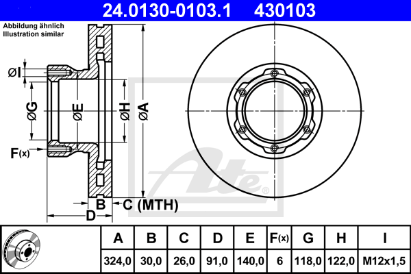 ATE 24.0130-0103.1 Brzdový...