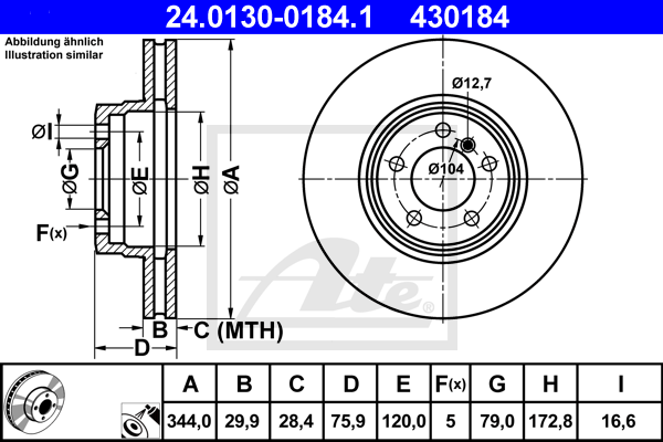 ATE 24.0130-0184.1 Brzdový...