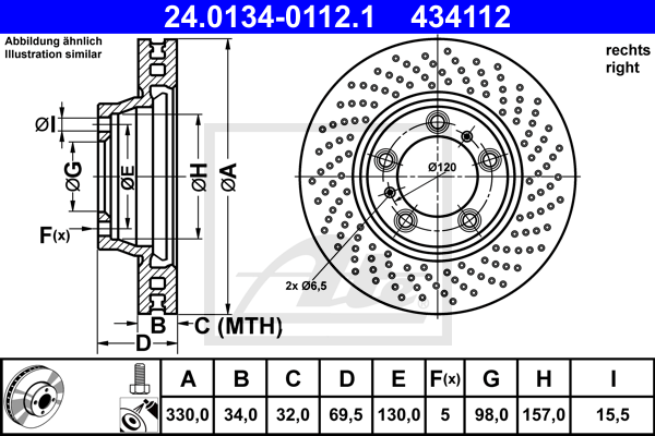 ATE 24.0134-0112.1 Brzdový...