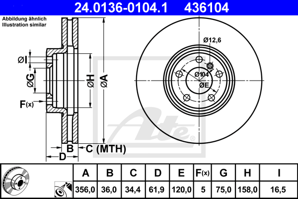 ATE 24.0136-0104.1 Discofreno