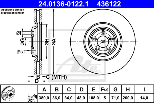 ATE 24.0136-0122.1 Brzdový...