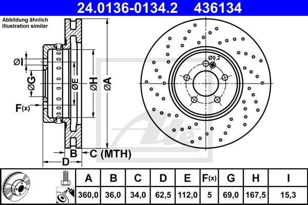 ATE 24.0136-0134.2 Brzdový...