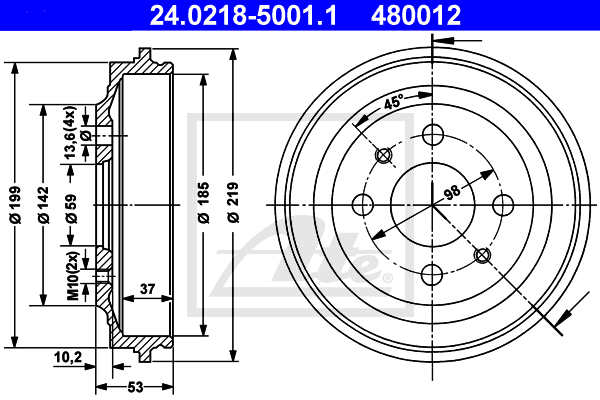 ATE 24.0218-5001.1 Brzdový...