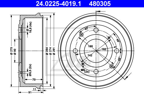 ATE 24.0225-4019.1 Brzdový...