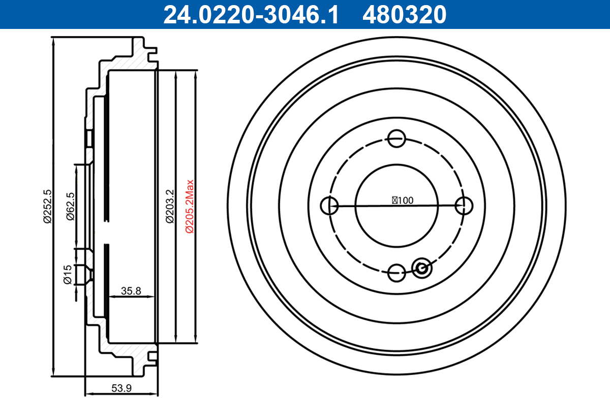 ATE 24.0220-3046.1 Brake...