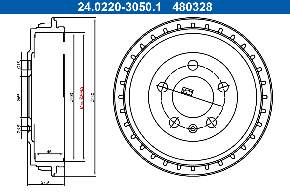 ATE 24.0220-3050.1 Brake...