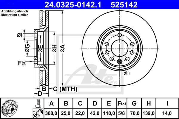 ATE 24.0325-0142.1 Brzdový...