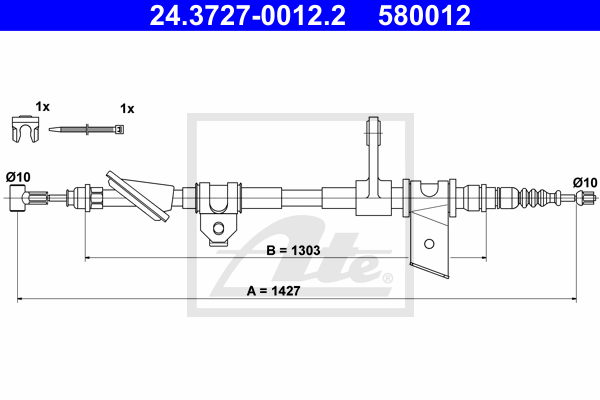 ATE 24.3727-0012.2 Cavo comando, Freno stazionamento