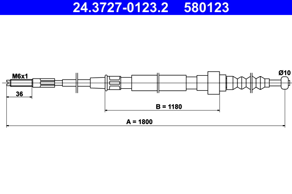 ATE 24.3727-0123.2 Seilzug, Feststellbremse