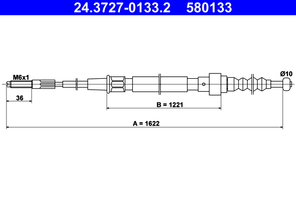 ATE 24.3727-0133.2 Seilzug, Feststellbremse