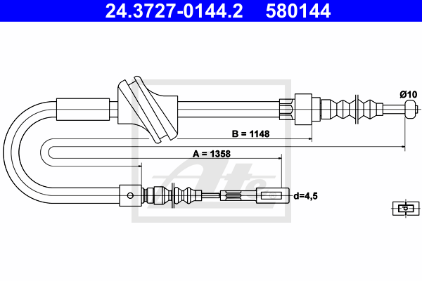 ATE 24.3727-0144.2 Seilzug,...