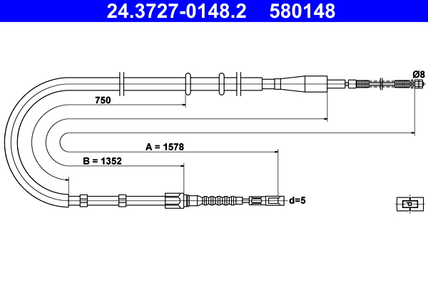 LPR C1363B Tautrekk, parkeringsbrems