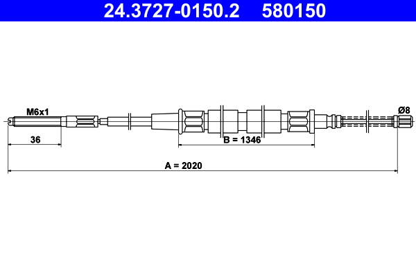ATE 24.3727-0150.2 Seilzug, Feststellbremse