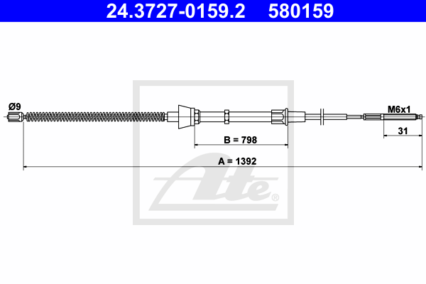 ATE 24.3727-0159.2 Seilzug,...