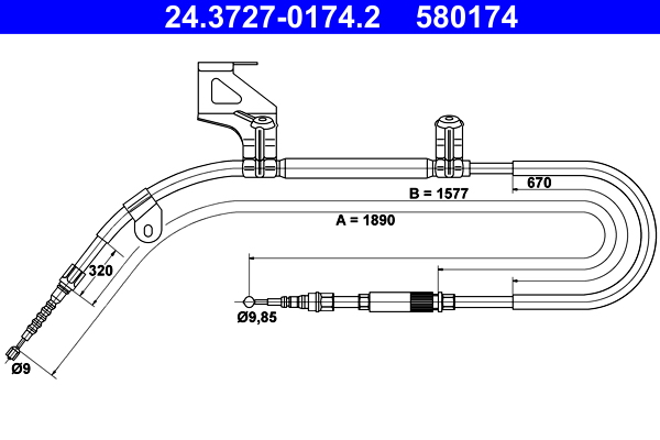 ATE 24.3727-0174.2 Tirette...