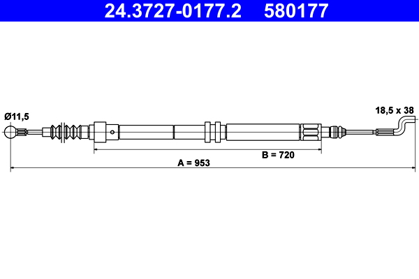 ATE 24.3727-0177.2 Cablu,...