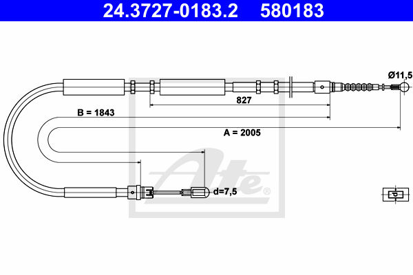 ATE 24.3727-0183.2 Seilzug,...