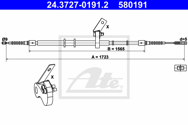 ATE 24.3727-0191.2 Seilzug,...