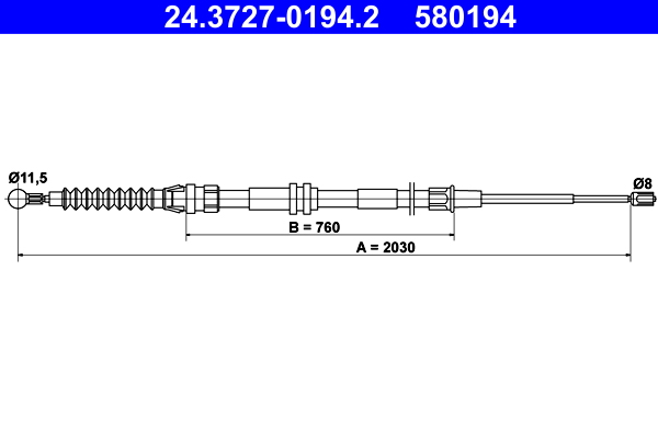 ATE 24.3727-0194.2 Cablu,...