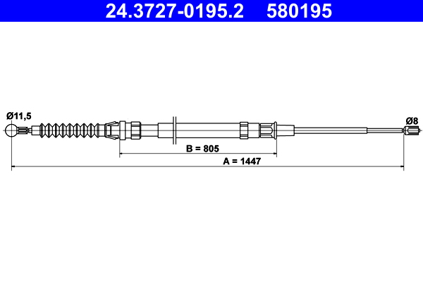 ATE 24.3727-0195.2 Cablu,...