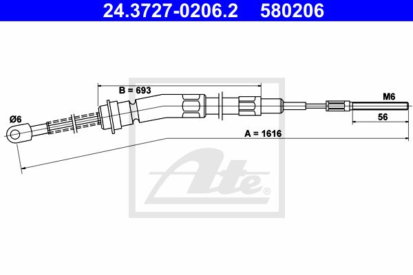 ATE 24.3727-0206.2 Seilzug,...