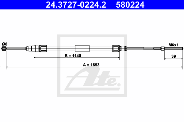 ATE 24.3727-0224.2 Seilzug,...