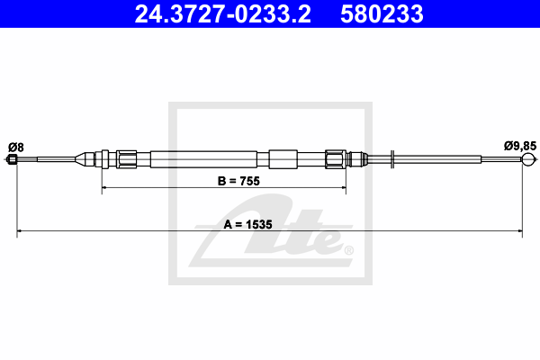 ATE 24.3727-0233.2 huzal,...