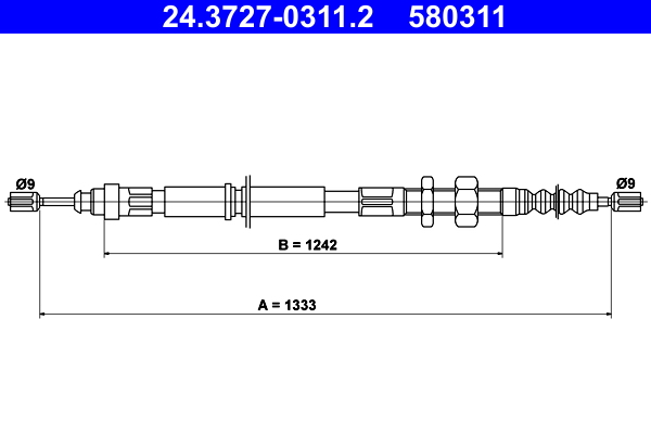 ATE 24.3727-0311.2 Seilzug, Feststellbremse