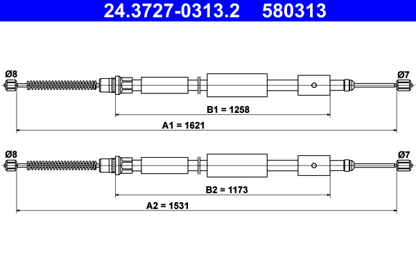 ATE 24.3727-0313.2 Seilzug, Feststellbremse