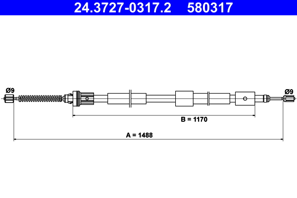 ATE 24.3727-0317.2 Seilzug, Feststellbremse