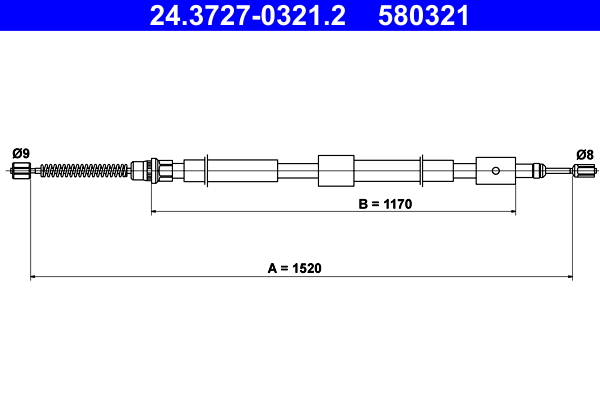 ATE 24.3727-0321.2 Seilzug, Feststellbremse