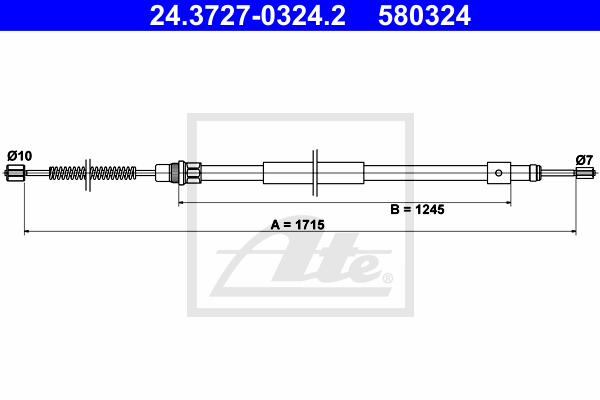 ATE 24.3727-0324.2 Cavo comando, Freno stazionamento