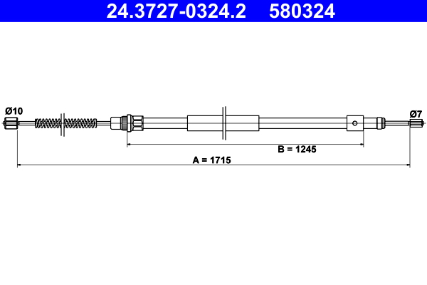 ATE 24.3727-0324.2 Seilzug, Feststellbremse