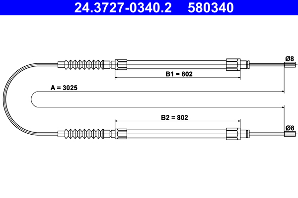 ATE 24.3727-0340.2 Seilzug, Feststellbremse